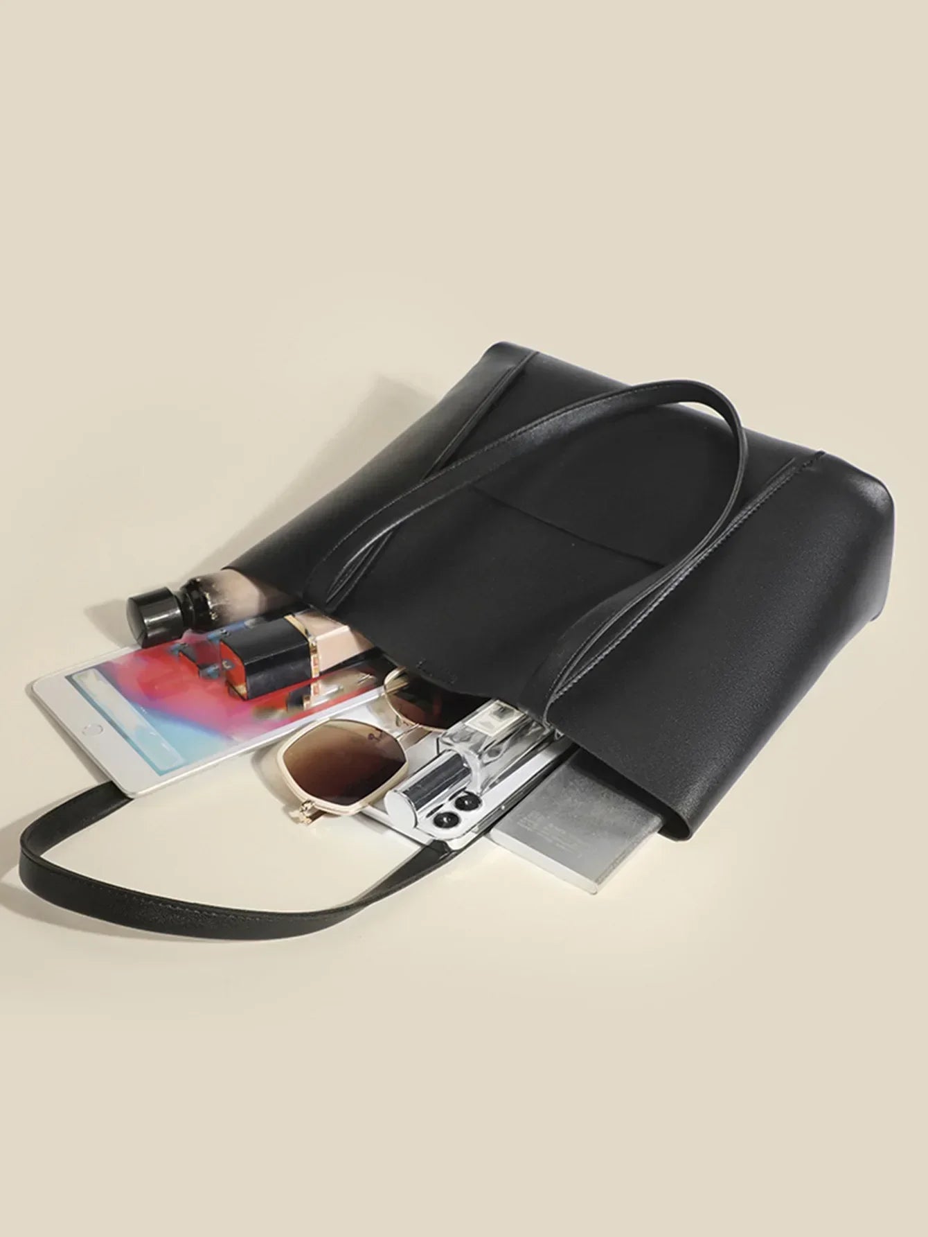 Avina – Luxe Vegan Leren Tas-Bags-Jonker Mode-Zwart-