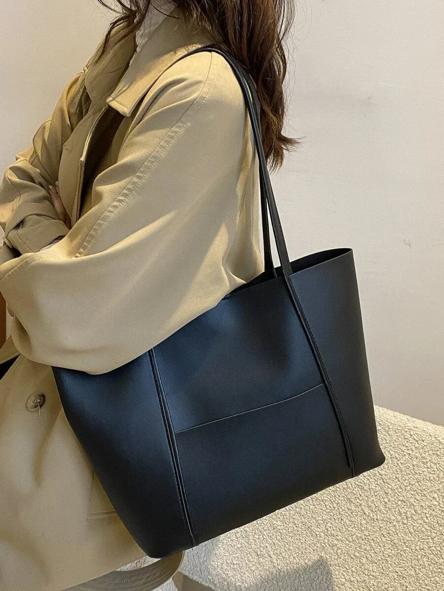 Avina – Luxe Vegan Leren Tas-Bags-Jonker Mode-Zwart-