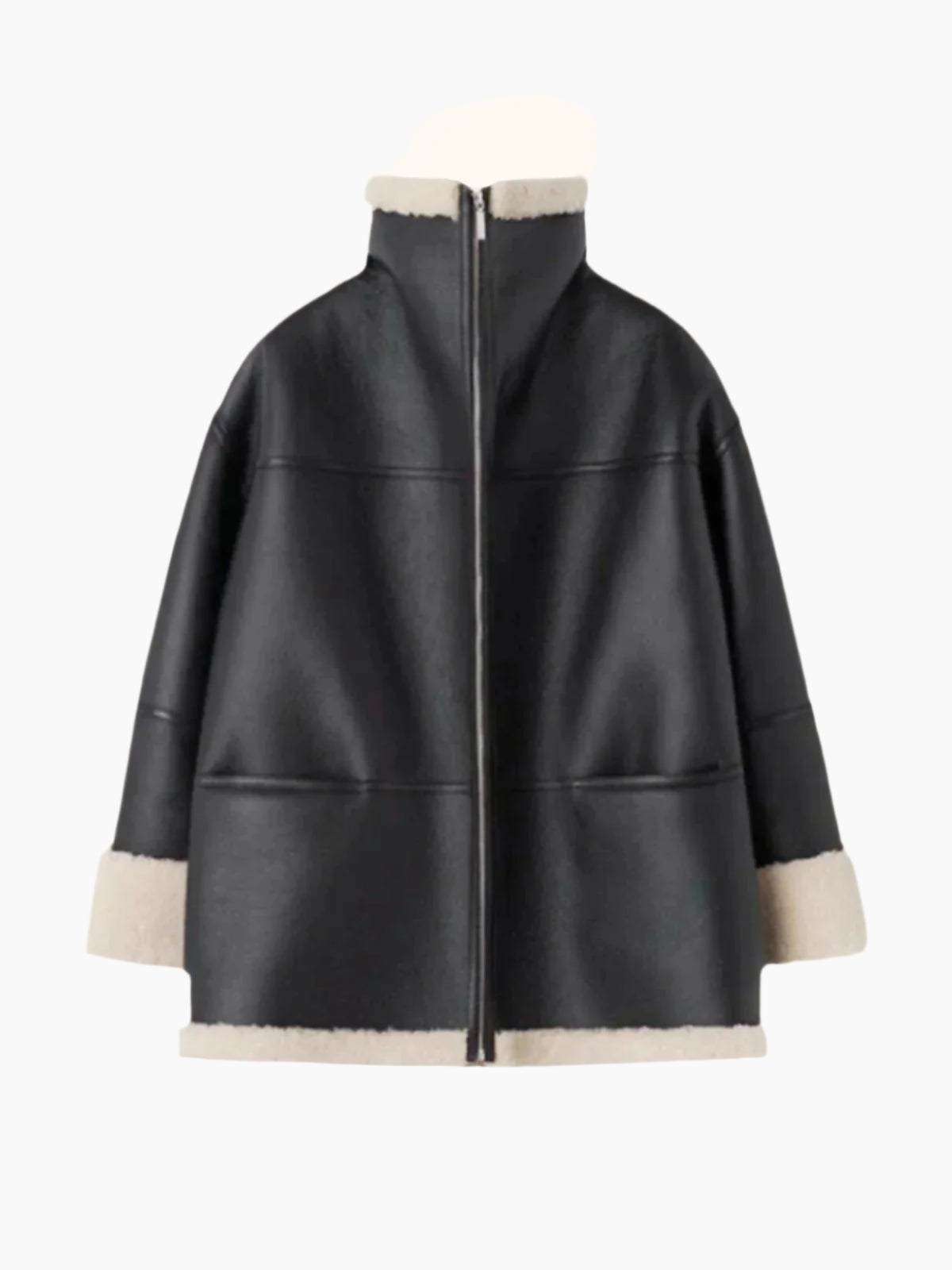Elora – Warme Faux Fur Jas-Jacket-Jonker Mode-Zwart-M-