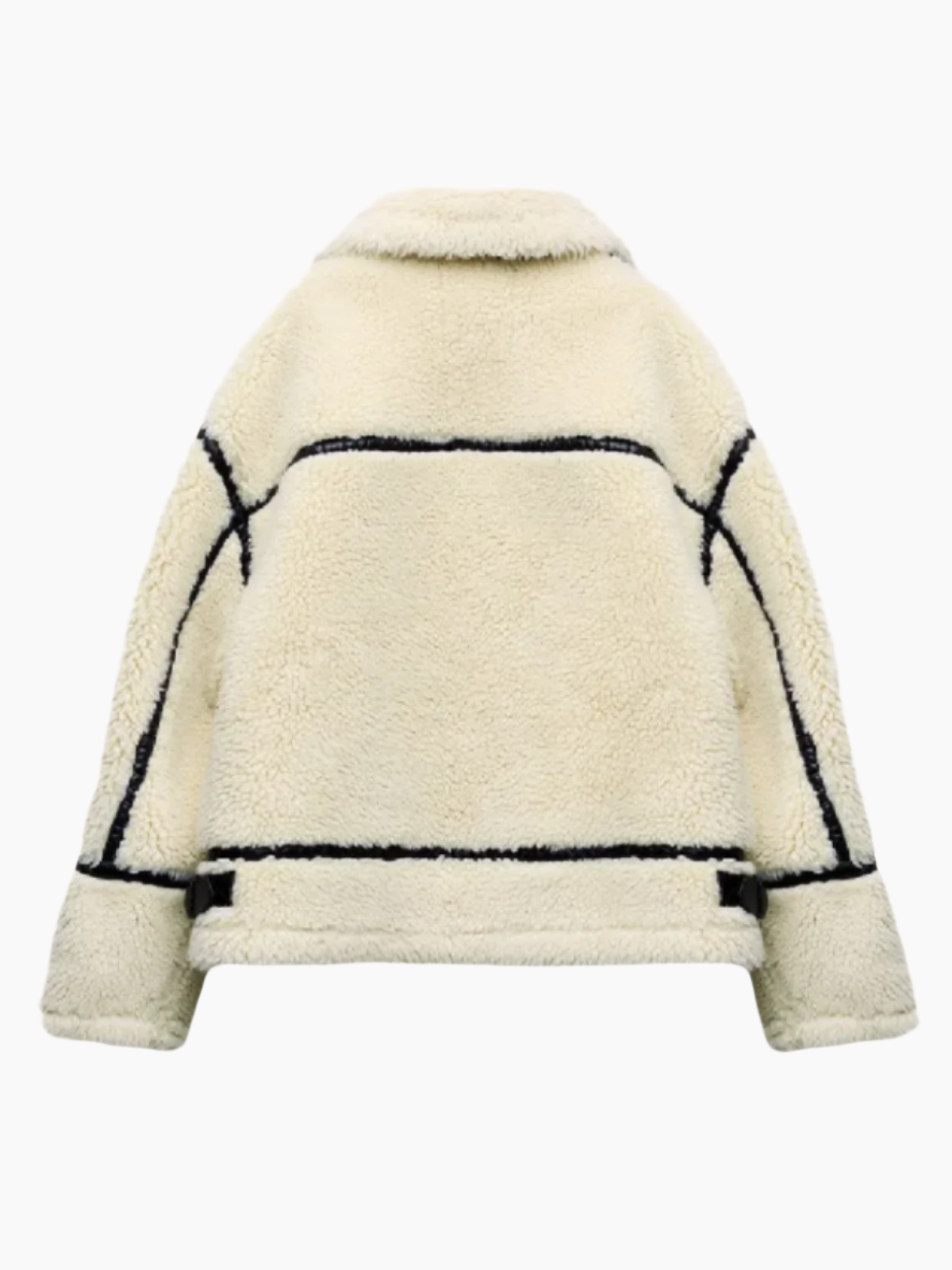 Lina – Knuffelzachte Teddyjas-Jacket-Jonker Mode-Wit-S-