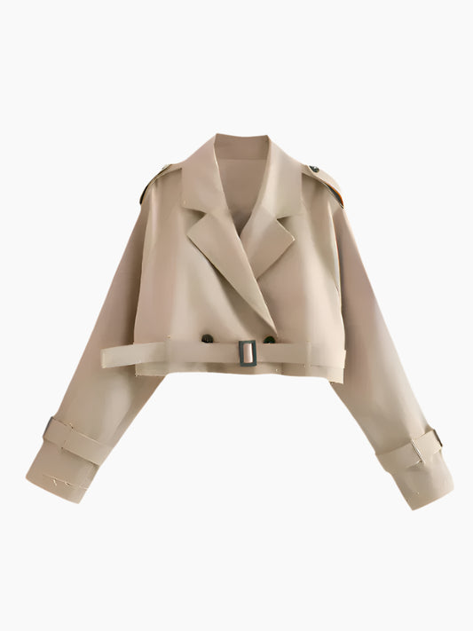 Sena – Korte Trenchcoat-Jacket-Jonker Mode-Beige-M/10-