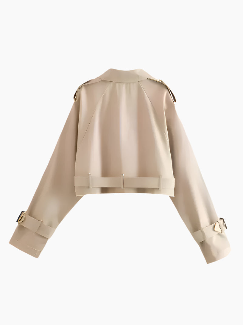 Sena – Korte Trenchcoat-Jacket-Jonker Mode-Beige-M/10-