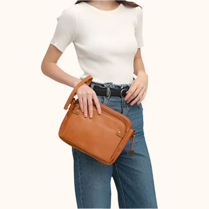 Noria – Klassieke Dagelijkse Tas-Handbags-Jonker Mode-Bruin-