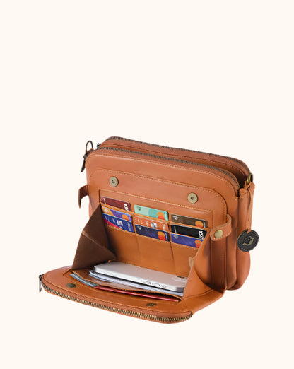 Noria – Klassieke Dagelijkse Tas-Handbags-Jonker Mode-Bruin-